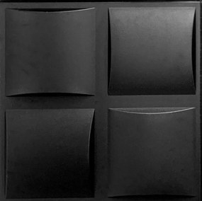 Stropné panely 3D XPS 0005, rozmer 50 cm x 50 cm, PLAID čierny, IMPOL TRADE