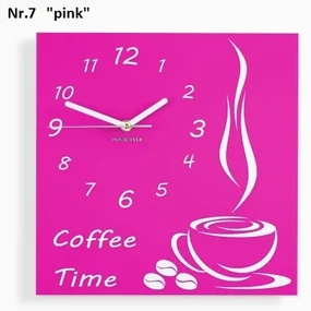 Coffee Time nástenné kuchynské hodiny modrá