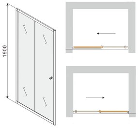 Sprchové dvere maxmax MEXEN APIA 100 cm