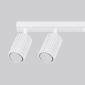 Bodové svietidlo Karbon, 6x biele kovové tienidlo, (možnosť polohovania)