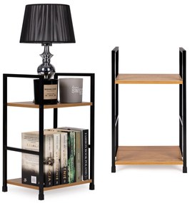 ModernHome Drevený nočný stolík s 2 policami