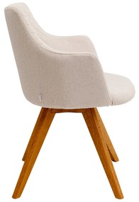 Coco Wood otočná stolička krémová