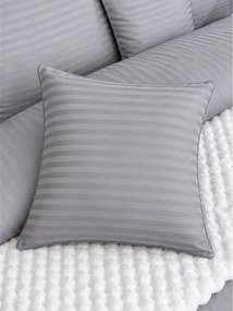Damaškové obliečky Premium sivé 140x200/70x90 cm, 100 % bavlna, 140 g/m²
