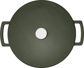 Elmich Smaltovaný liatinový hrniec Ember 24 cm olivovozelený