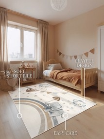 Villeroy & Boch, Detský kusový koberec Villeroy & Boch Boho Kids 106306 Cream Multicolor, 160x230, biela, viacfarebná, detská izba