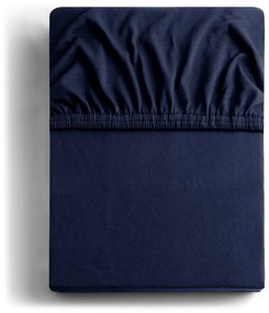 Tmavomodrá napínacia plachta jersey 220x200 cm Amber – Restilo