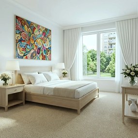 ITC, Metrážny koberec Liliana 7645, na mieru, šíře 4m,5m, béžová, ab (mriežka), detská izba