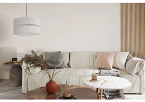 Závesné svietidlo Len, 1x svetlobéžové textilné tienidlo, (fi 40 cm), b