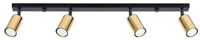 Sollux SL.1387 - Bodové svietidlo WINX 4xGU10/10W/230V čierna/zlatá