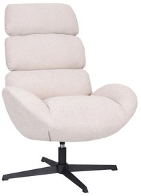 Otočné kreslo Cloud s vysokým operadlom, svetlobéžové