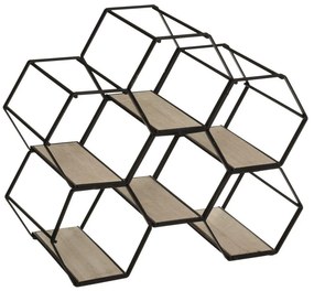 STOJAN NA VÍNO HIVE 25,5X29,5X15 CM ČIERNA/HNEDÁ