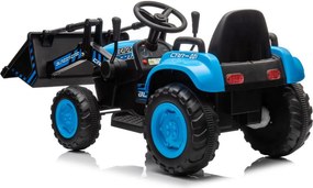 LEAN CARS Elektrický traktor s lyžicou BW-X002A modrý