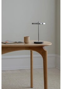 LED stolová lampa so stmievačom v striebornej farbe s kovovým tienidlom (výška 31 cm) Asteria Move – UMAGE