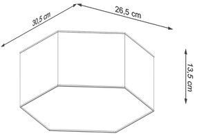Stropné svietidlo Sunde 1, 1x biele plastové tienidlo, (biely plast)