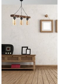 Luster na reťazi JASMIN 3xE27/40W/230V hnedá/béžová