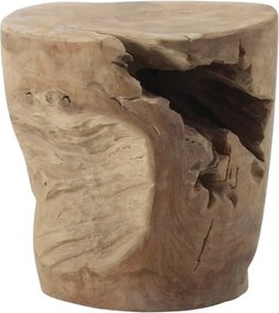 Okrúhly odkladací stolík z tíkového dreva ø 35 cm Tropicana – Kave Home