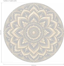 Černozlatá mandala arch 46 x 46 cm