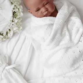 Bambusová prikrivka biela 80×100 cm