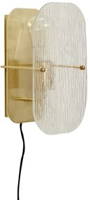 Nástenné svietidlo do zásuvky v mosadznej farbe Ruffle – Hübsch