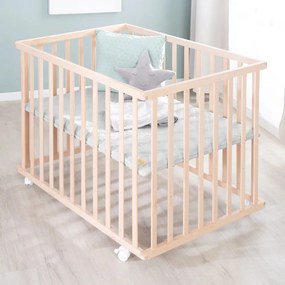 Sivá detská ohrádka z bukového dreva 75x100 cm Roba style – Roba