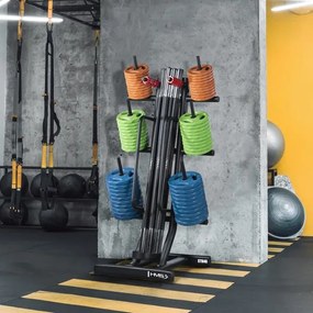 Zostava 10 sád na Body pump HMS SBP22 a stojana STR40