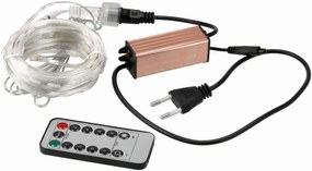 BERGE Svetelná reťaz záhradná girlanda 10m 100LED 230V + diaľkové ovládanie