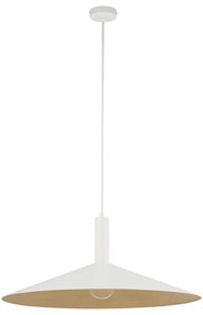 Luster na lanku CAPRI 1xE27/15W/230V pr. 70 cm biela/zlatá