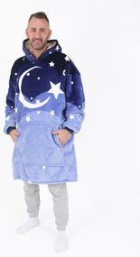 Baránková mikina mikroplyš – Nočná obloha veľkosť L