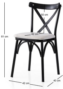 Súprava jedálenských stoličiek Ekol White and Black, 2 ks