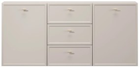 Závesná komoda Lorini 150 cm - kašmírová / zlaté úchytky T