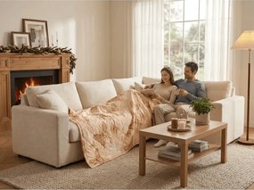 Letná prikrývka BUTTERFLY 140x200 cm, marhuľová