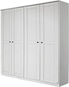 Šatníková skriňa Rosenheim, 181 cm, biela