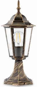 Záhradná stojaca lampa LIGURIA-LT 1xE27 nízka 42cm patina - GOLDLUX (Polux)