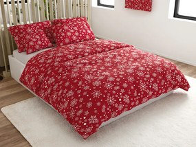 Flanelové obliečky z mikrovlákna SNOWFALL červené Rozmer obliečky: 2 ks 70 x 90 cm | 200 x 220 cm