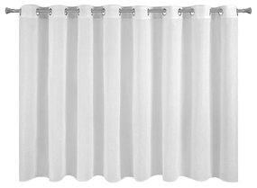 ZÁCLONA NA KRÚŽKOCH VIOLA 300X145 CM BIELA
