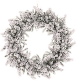 Umelý zasnežený veniec z ihličia, pr. 30 cm