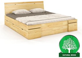 Posteľ borovicová Skandica Sparta maxi+zásuvka 180X200 prirodzené