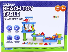 LEAN Toys Veľký interaktívny vodný park Stolové formy na piesok Mlyny