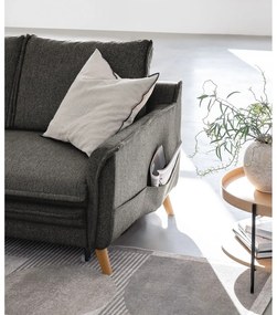 Tmavosivá rozkladacia rohová pohovka (ľavý roh) Charming Charlie – Miuform