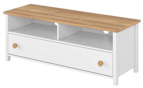 TV stolík 1S Kos KS-13, Farby: biela / dub nash