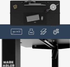 Elektrický výškovo nastaviteľný stôl Mark Adler Leader 7.3 čierny