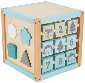 Bieco - Motorická kocka s labyrintom XXL - lesné zvieratká