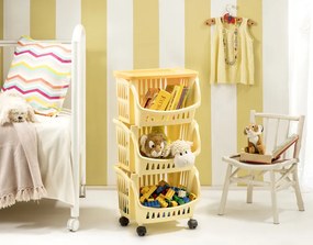 BAMA Regál pojazdný TIDY, žltý