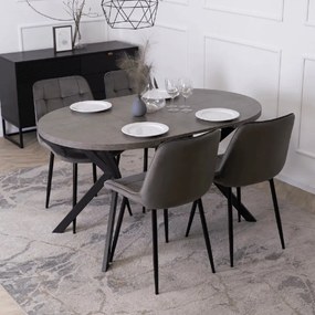 PROXIMA.store - Okrúhly rozkladací stôl LUGO FARBA: biela, FARBA NÔH: zlatá