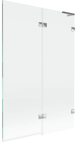 Mexen Lunar L, 2-krídlová vaňová zástena pravá 120 x 150 cm, číre sklo, chrómová, 897L-120-100-01-00-P