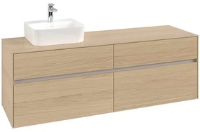 VILLEROY &amp; BOCH Collaro závesná skrinka pod umývadlo na dosku (umývadlo vľavo), 4 zásuvky, 1600 x 500 x 548 mm, Nordic Oak, C10500VJ