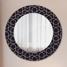 Abstraktný geometrický Okrúhle dekoračné zrkadlo na stenu