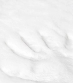 Kusový okrúhly koberec RABBIT FUR - imitácia králičej kožušiny - biely