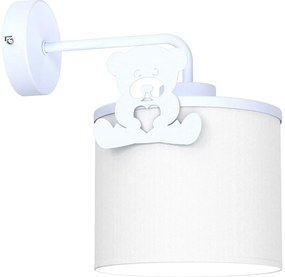 Detská nástenná lampa SWEET 1xE27/15W/230V biela/modrá/medvedík