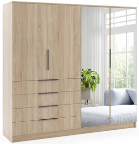 Skriňa Bogota 200 sonoma+rukoväť čierna